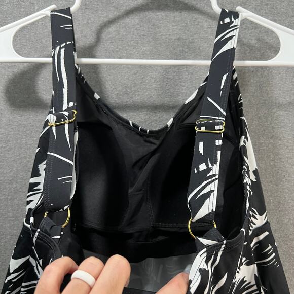 Kim Gravel x Swimsuits Scoop Neck Tankini Set w/ Bike Shorts Black Size 14 - Picture 5 of 9